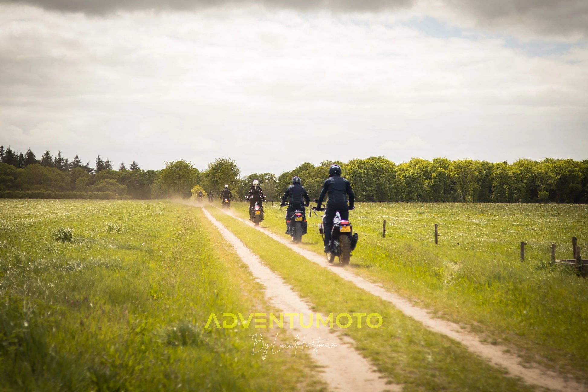 Groep offroad rijders
