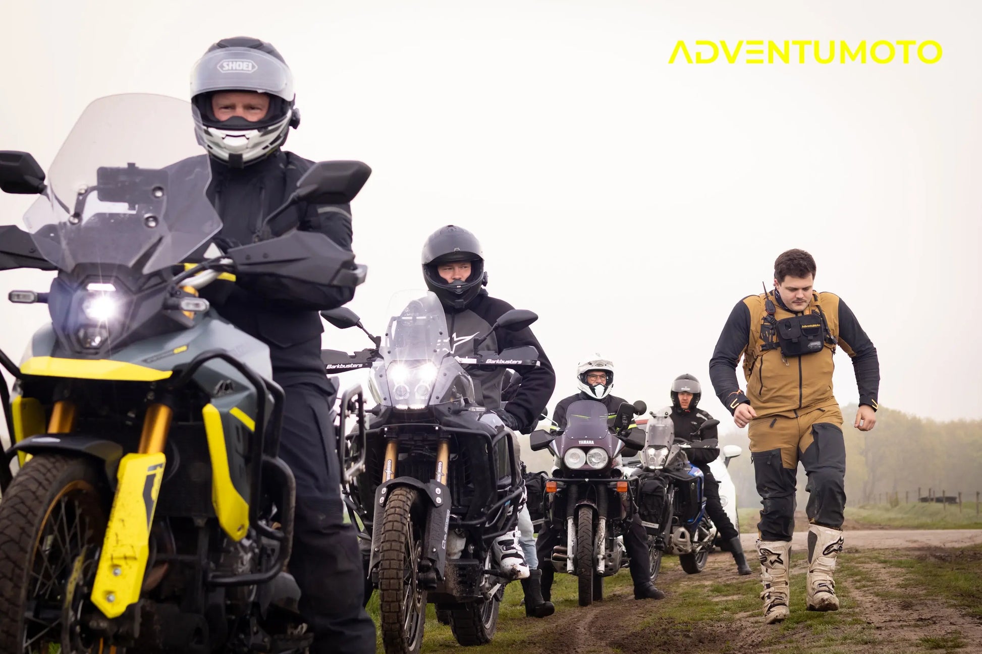 Groep offroad rijders